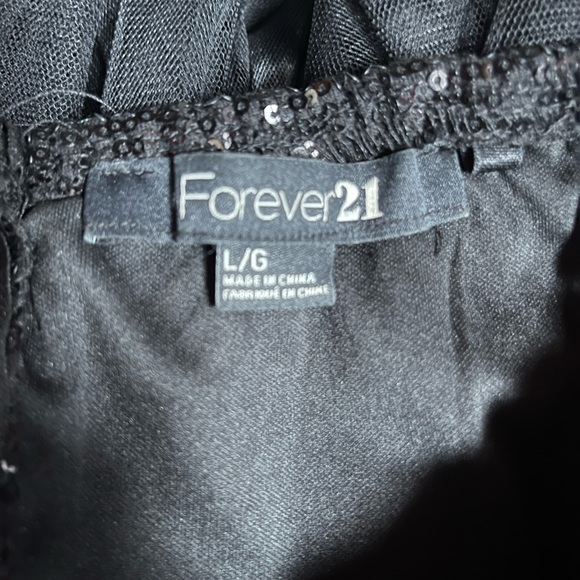 Forever 21 black sequin strapless dress - Picture 2 of 3